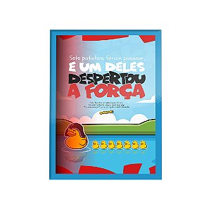 QUADRO DE METAL GG - NERDUCKS - UM DELES A FORÇA DESPERTOU - DEGRADE VERMELHO