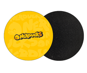 PORTA COPO REDONDO - NERDUCKS - LOGO NERDUCKS AMARELO
