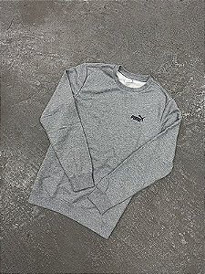 Moletom Puma Gola Carega Essentials Small Cinza