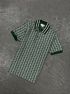 Polo Lacoste Monograma Verde