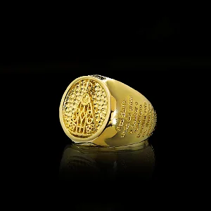 Anel Oração Nossa Senhora - Banhado a Ouro 18K