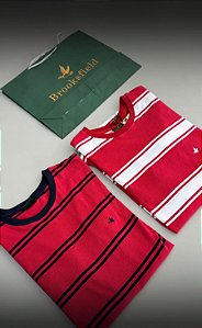 Camiseta Brooksfield Gola careca Vermelha