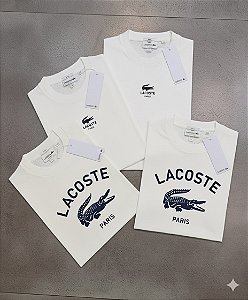Camiseta Lacoste Paris – Estilo Europeu, Elegância Francesa Branca