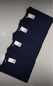 Camisetas Básica Zara Classic Europa Azul escuro