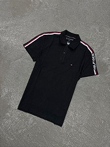 POLO TOMMY HILFIGER ASSINATURA PRETA
