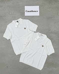 Casablanca Contrast Collar – Estilo Refinado Branco
