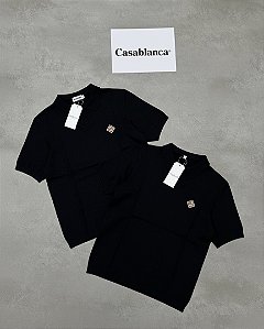 Casablanca Contrast Collar – Estilo Refinado Preto