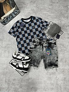 Combo Lv Monogram Stile Exclusive — Cinza & Preto