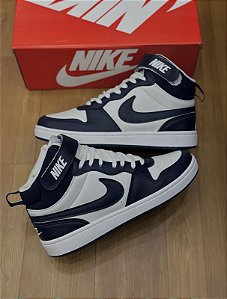 Nike Court Vision Mid — Azul Marinho & Branco