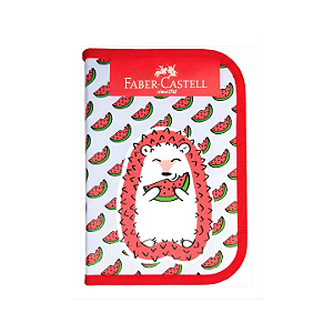 Estojo Escolar Mamíferos Porco-Espinho com 18 Itens - Faber-Castell