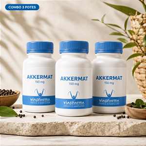 Combo de 3 potes de Akkermat 150mg 30 cápsulas