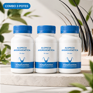 Combo 3 potes Alopecia Androgenética 30 cáps