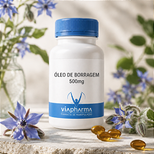 Óleo de Borragem 500mg 60 Cápsulas
