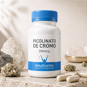 Picolinato de Cromo 250 mcg 60 Cápsulas