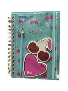 Caderno A5 com Pasta, Caneta e Post it