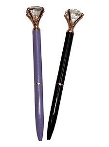 Caneta Luxo Metal Diamante