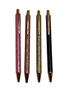 Caneta Luxo Metal Glitter