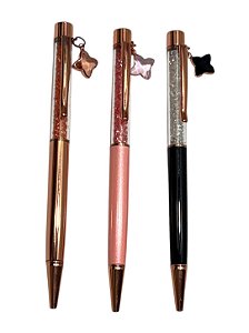 Caneta Luxo Metal com Pingente