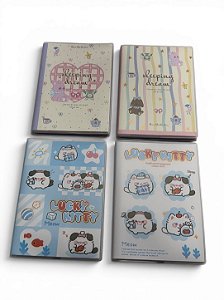 Bloco Uniso Floral e Gatinho para Anotações