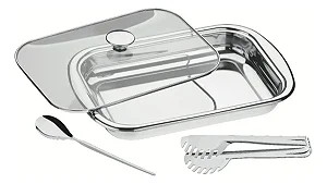 Kit Assadeira Tramontina 3 Peças Aço Inox Com Tampa