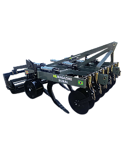 Subsolador Mega Rural 07 Hastes com Desarme Automático Com Disco e Rodas