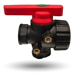 Válvula Esfera 3 Vias 1" Fluxo Contínuo