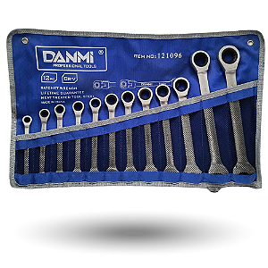 Jogo De Chaves Combinadas Com Catraca 8-24mm 12 Peças