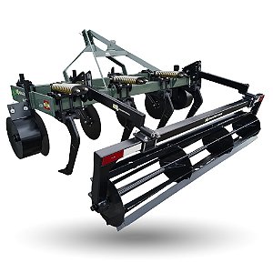 Escarificador Linear 04 Hastes Com Discos Roda E Rolo Destorroador