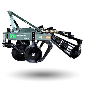 Escarificador Linear 03 Hastes Com Discos Rodas E Rolo Destorroador