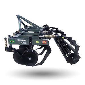 Escarificador Linear 05 Hastes Com Discos E Rodas E Rolo Destorroador Duplo