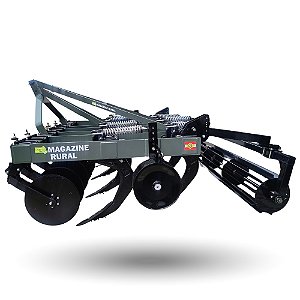 Subsolador Mega Rural 07 Hastes Desarme Aut. C/ Disco Roda e Rolo Destorroador