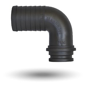 Conexão Curva 90° Com Anel P/ Mangueira 1.1/4" Magnojet