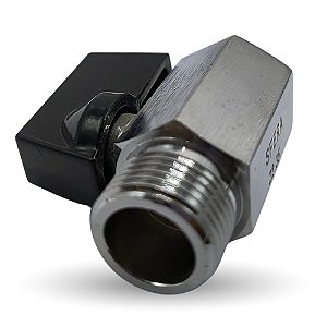 Válvula De Esfera Mini Ar/Água Macho 3/8″ X Fêmea 3/8″