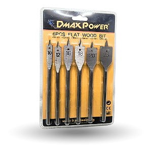 Kit de 6 Brocas Chatas Para Madeira Dmax Power