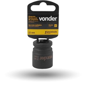 Soquete Sextavado de Impacto Encaixe de 1/2" x 22,0mm Vonder