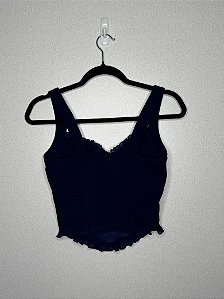 Cropped Azul Marinho Shein PP Feminino