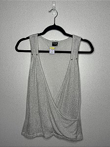 Regata Cinza Tricô Feminina Viva Vida P