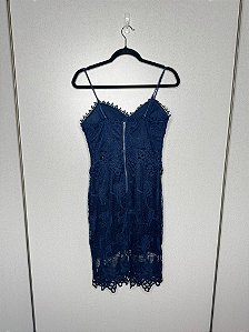 Vestido Azul Renda Midi 36