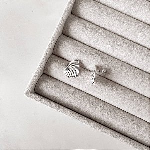 Brinco Gota com Vinco 16mm em Prata 925