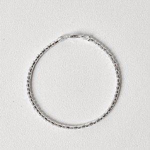 Pulseira Corrente Pipoca Korean 2.3mm em Prata 925 - 19cm