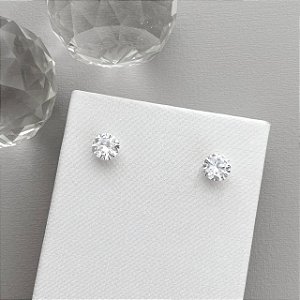 Brinco Ponto de Luz Redondo 8mm