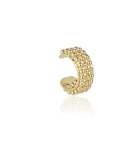Piercing Fake de Bolinhas Banhado a Ouro 18k