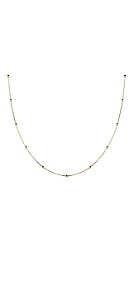 Colar Choker Bolinha Banhado a Ouro 18k