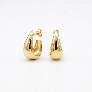 Brinco Argola Gota Banho Ouro 18k - Ale Semijoias