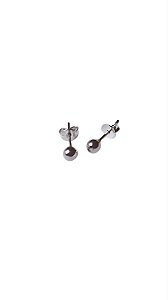 Brinco Bolinha 3mm em Prata 925 - Ale Semijoias