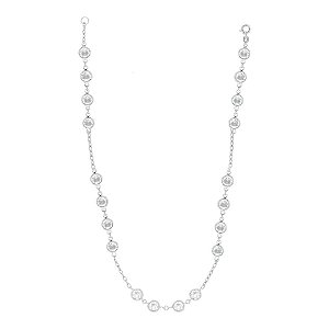 Colar Choker Cristais Transparentes Intercalados