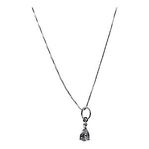 Colar Pingente Gota Zircônia Cristal
