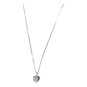 Colar Pingente Coração Zircônia Cristal