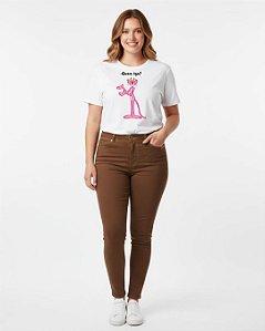 Camisa Unissex Pantera Cor de Rosa Estampada