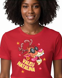 Camisa Unissex Estampa Valeu Natalina Vermelha